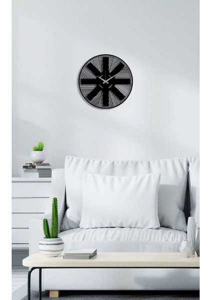 Serisi Metal Duvar Saati -Ev Dekorasyon - 40 X 40 - Cm - Siyah - Clock-185 fiyatları