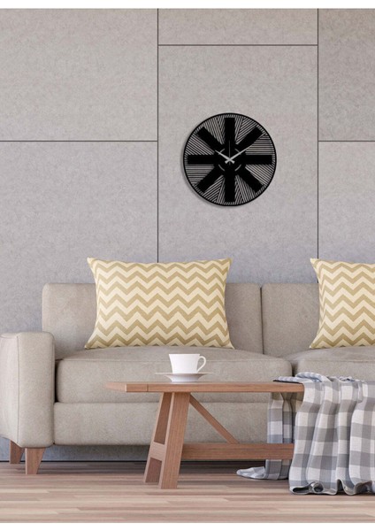 Serisi Metal Duvar Saati -Ev Dekorasyon - 40 X 40 - Cm - Siyah - Clock-185 fırsatları