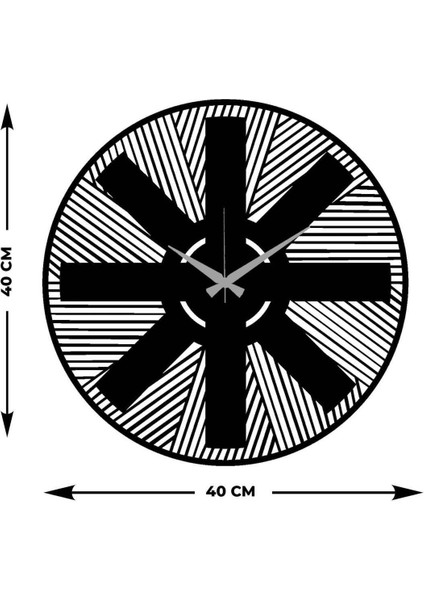 Serisi Metal Duvar Saati -Ev Dekorasyon - 40 X 40 - Cm - Siyah - Clock-185 indirimleri