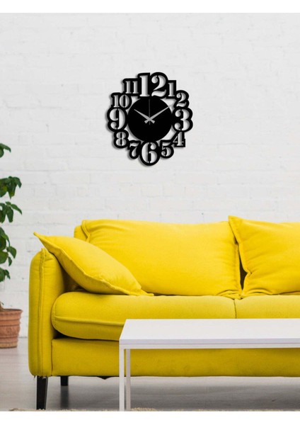 Modern Number Metal Duvar Saati -Ev Dekorasyon - 45 X 40 - Cm - Siyah - Clock-192 fiyatları