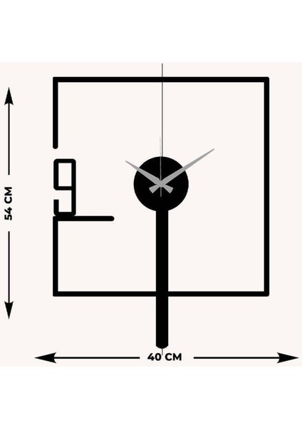 Modern Art Metal Duvar Saati -Ev Dekorasyon - 50 X 50 - Cm - Siyah - Clock-219 indirimleri