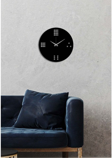 Zar Metal Duvar Saati -Ev Dekorasyon - 40 X 40 - Cm - Siyah - Clock-180 fiyatları