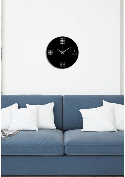 Zar Metal Duvar Saati -Ev Dekorasyon - 40 X 40 - Cm - Siyah - Clock-180 modelleri