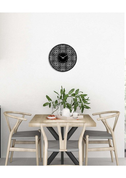 Illüzyon Metal Duvar Saati -Ev Dekorasyon - 50 X 50 - Cm - Siyah - Clock-228 fırsatları