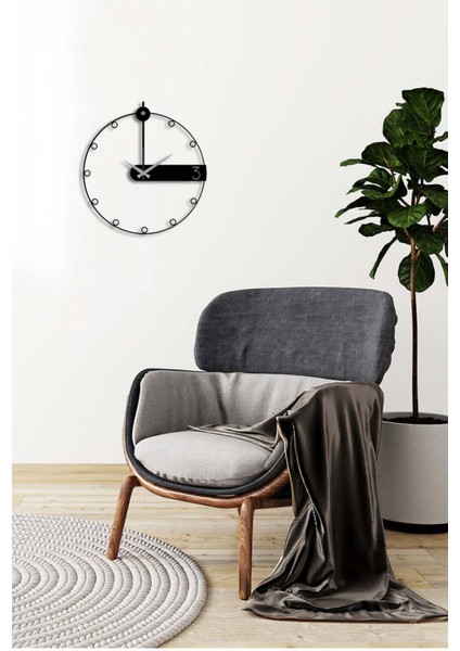 Modern Minimalist Metal Duvar Saati -Ev Dekorasyon - 50 X 48 - Cm - Siyah - Clock-236 fırsatları