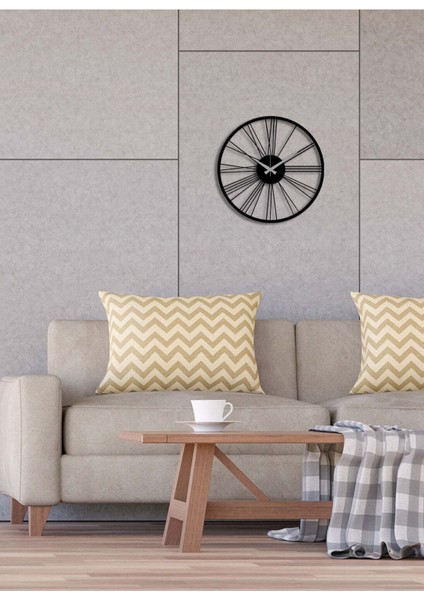 Retro Bike Metal Duvar Saati -Ev Dekorasyon - 40 X 40 - Cm - Siyah - Clock-243 fırsatları