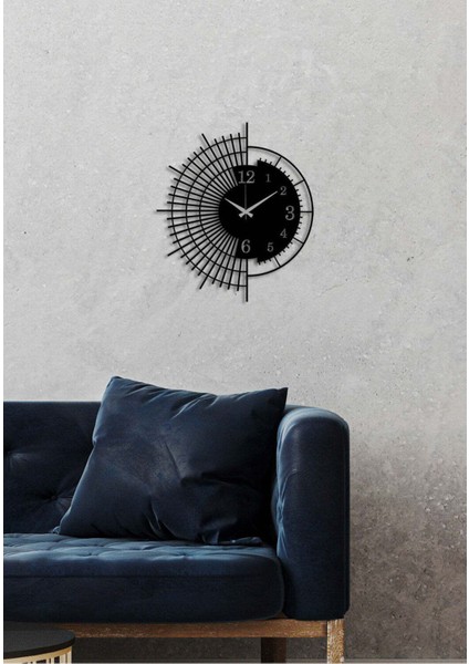 Serisi Metal Duvar Saati -Ev Dekorasyon - 50 X 44 - Cm - Siyah - Clock-244 fiyatları