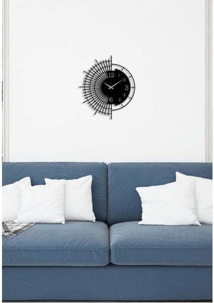 Serisi Metal Duvar Saati -Ev Dekorasyon - 50 X 44 - Cm - Siyah - Clock-244 modelleri