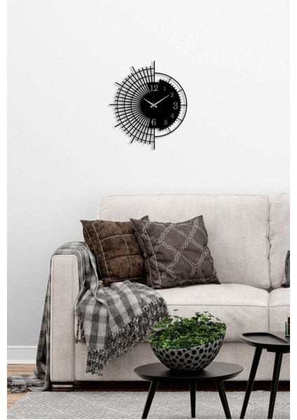 Serisi Metal Duvar Saati -Ev Dekorasyon - 50 X 44 - Cm - Siyah - Clock-244 fırsatları