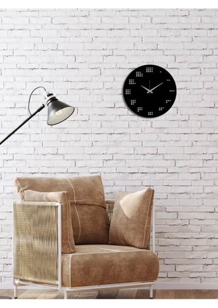 Modern Art Metal Duvar Saati -Ev Dekorasyon - 40 X 40 - Cm - Siyah - Clock-251 fiyatları