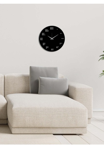 Modern Art Metal Duvar Saati -Ev Dekorasyon - 40 X 40 - Cm - Siyah - Clock-251 fırsatları