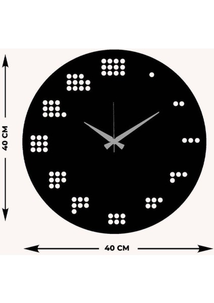 Modern Art Metal Duvar Saati -Ev Dekorasyon - 40 X 40 - Cm - Siyah - Clock-251 indirimleri