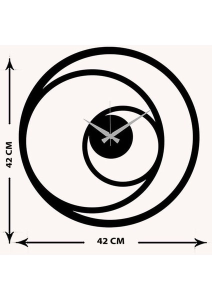 Dairesel Metal Duvar Saati -Ev Dekorasyon - 42 X 42 - Cm - Siyah - Clock-073 indirimleri