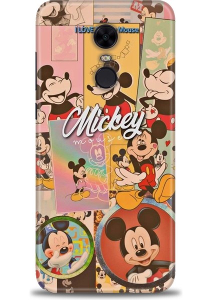 Xiaomi Redmi 5 Plus Kılıf Hd Baskılı Kılıf - I Love Mickey + 9h Nano Ekran Koruyucu