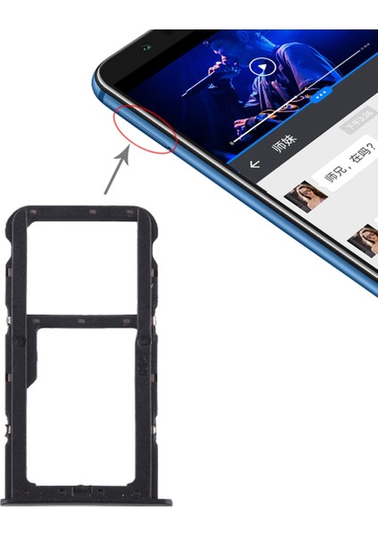 Huawei Honor Play 7x Için Tepsi + Mikro Sd Kart Tepsisi (Yurt Dışından)