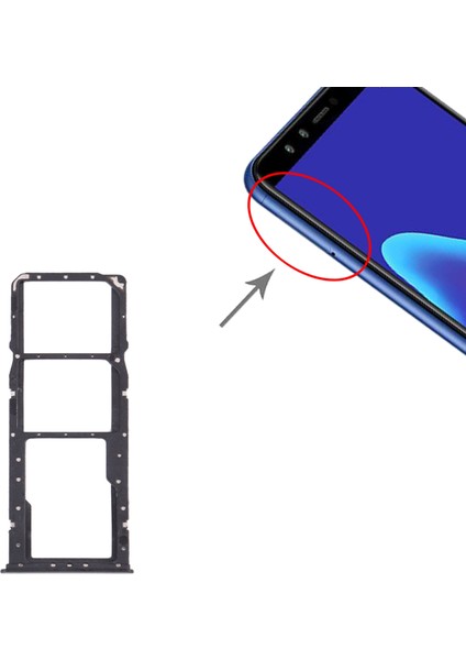Huawei Y9 (2018) Için Tepsi + Mikro Sd Kart Tepsisi (Yurt Dışından)