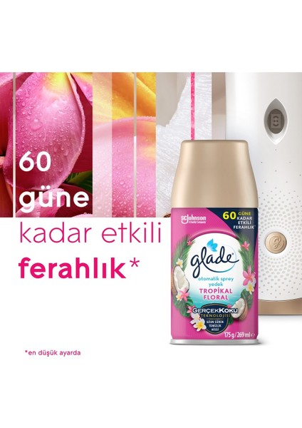 Oda Kokusu Otomatik Sprey Yedek 269ml (8 Li Set) Okyanus Sessizliği ve Tropikal Floral (4pk*2)