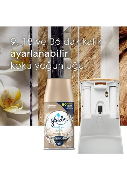 Oda Kokusu Otomatik Sprey Yedek 269ml (12 Li Set) Ipeksi Vanilya ve Meyve Çiçek Buketi (6pk*2)