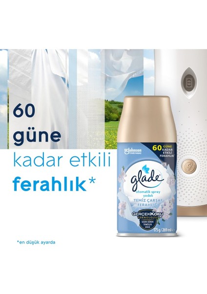 Oda Kokusu Otomatik Sprey Yedek 269ml (8 Li Set) Temiz Çarşaf Ferahlığı (4pk*2)