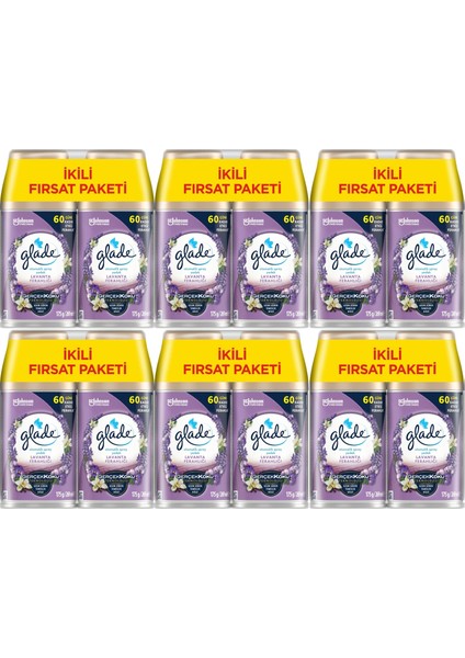 Oda Kokusu Otomatik Sprey Yedek 269ml (12 Li Set) Lavanta (6pk*2)