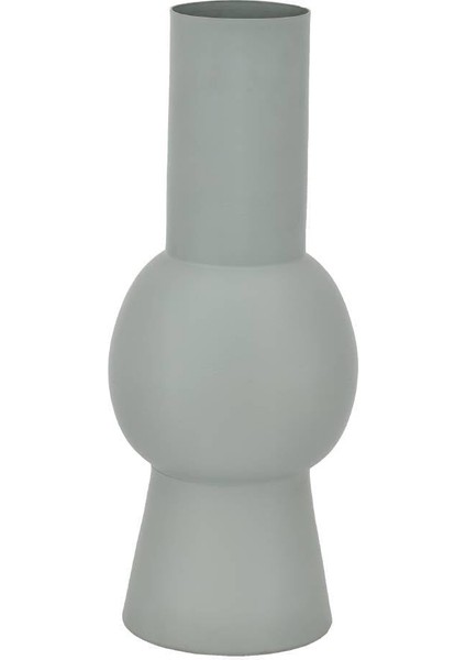 421134 "tambulıg" Nana Yeşili Metal Vazo 27,5cm Yüksekliğinde