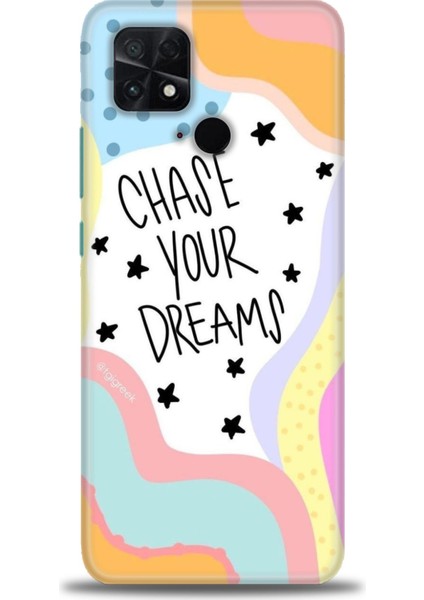 Xiaomi Poco C40 Kılıf Hd Baskılı Kılıf - Chase Your Dreams + 9h Nano Ekran Koruyucu