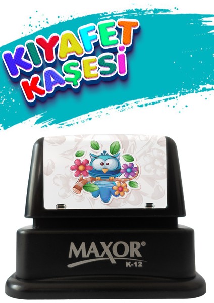 Kıyafet Kaşeşi Baykuş Temalı Öğrenci Kaşesi / Kıyafet Etiketi / Kumaş Kıyafet Kaşesi
