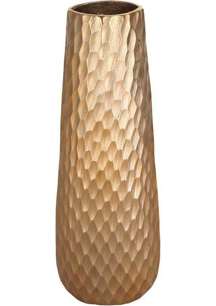 421054 "nılgaut" Fırçalanmış Pirinç Dekoratif Metal Vazo 40,5cm Yüksekliğinde modelleri