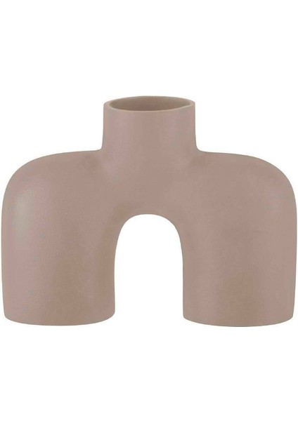 421061 "brower" Kum Rengi Dekoratif Metal Vazo 18CM Yüksekliğinde