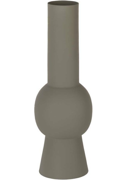 421133 "tambulıg" Nane Yeşili Metal Vazo 31,5cm Yüksekliğinde
