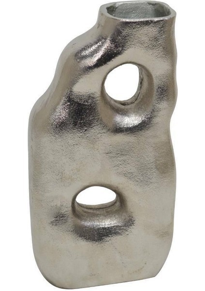 421058 "tadoussac" Nikel Dekoratif Metal Vazo 25CM Yüksekliğinde