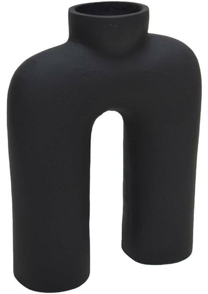 421062 "brower" Siyha Dekoratif Metal Vazo 22,5cm Yüksekliğinde