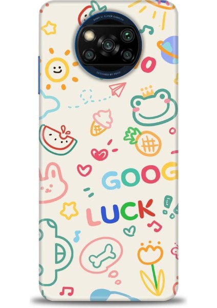 Xiaomi Poco X3 Nfc Kılıf Hd Baskılı Kılıf - Goog Luck + 9h Nano Ekran Koruyucu