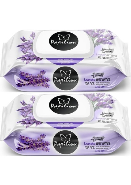 Islak Havlu Mendil 100 Yaprak Lavanta (2 Li Set) 200 Yaprak fiyatları