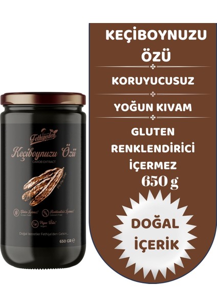 Fethiyeden Gelsin Doğal Katkısız Ve Organik Keçiboynuzu Özü 650gr