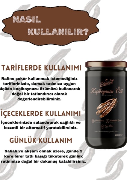 Fethiyeden Gelsin Doğal Katkısız Ve Organik Keçiboynuzu Özü 650gr