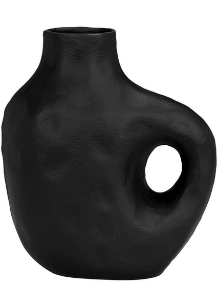 421432 "chelek" Siyah 28CM Yüksekliğinde Metal Vazo