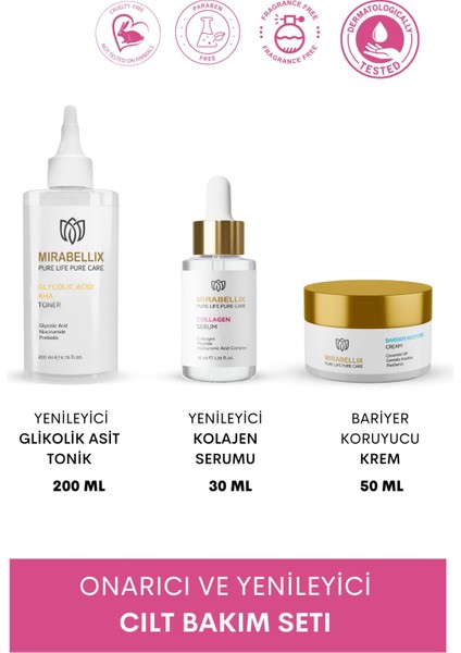 Onarıcı ve Yenileyici Cilt Bakım Seti 3'lü