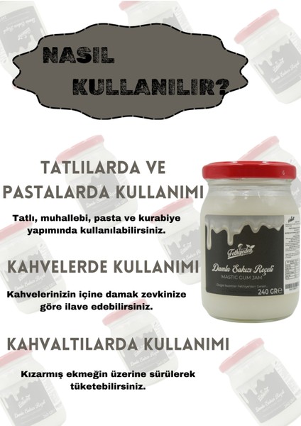 Fethiyeden Gelsin Doğal Katkısız Ve Organik Damla Sakızı Reçeli 240gr