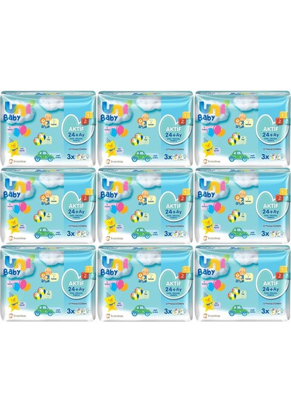 Islak Havlu Aktif / Oyna & Öğren 52 Yaprak (27 Li Set) 1404 Yaprak (9pk*3)