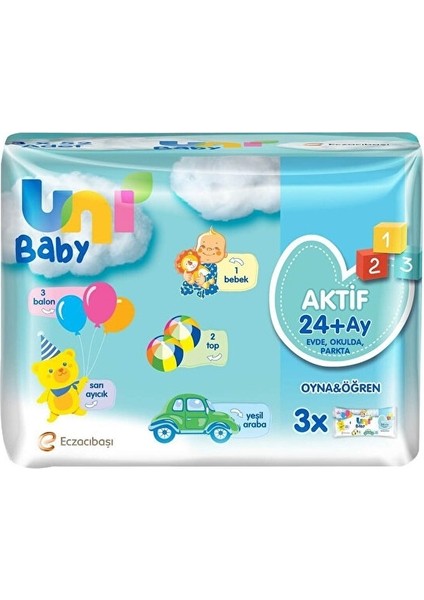 Islak Havlu Aktif / Oyna & Öğren 52 Yaprak (27 Li Set) 1404 Yaprak (9pk*3)