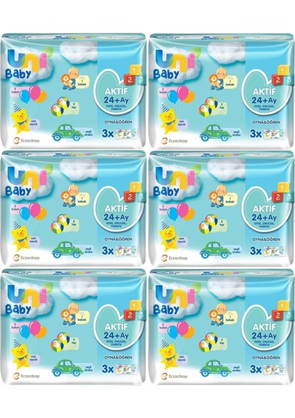 Islak Havlu Aktif / Oyna & Öğren 52 Yaprak (18 Li Set) 936 Yaprak (6pk*3)