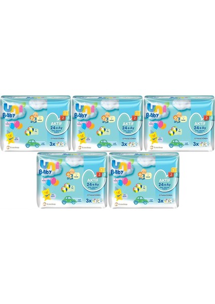 Islak Havlu Aktif / Oyna & Öğren 52 Yaprak (15 Li Set) 780 Yaprak (5pk*3)