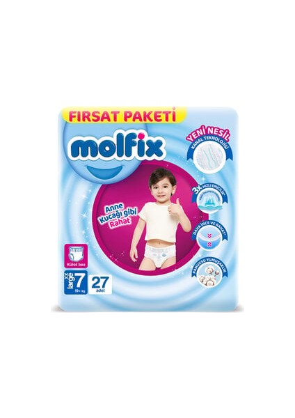 Külot Bebek Bezi Beden:7 (19+kg) xx Large 81 Adet Aylık Fırsat Pk