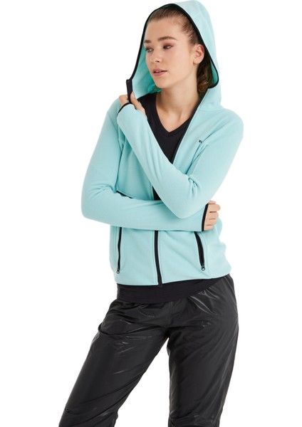 Kadın Termal Polar Sweatshirt 51682 - Mavi modelleri