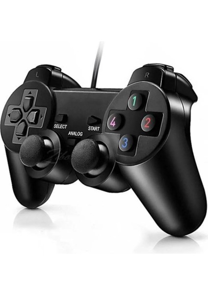 P2 Ps3 Siyah Analog USB Joystick Pc Oyun Kolu Gamepad Konsol