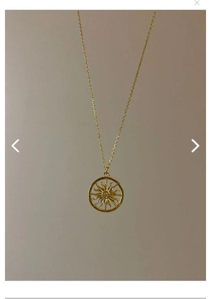 Güneş Çemberi Çelik Kolye Aksesuar Şık Kadın Hediyelik