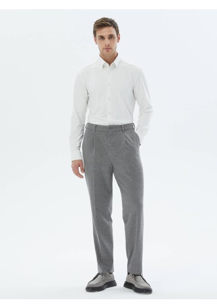 Beyaz Çizgili Regular Fit Casual Gömlek modelleri