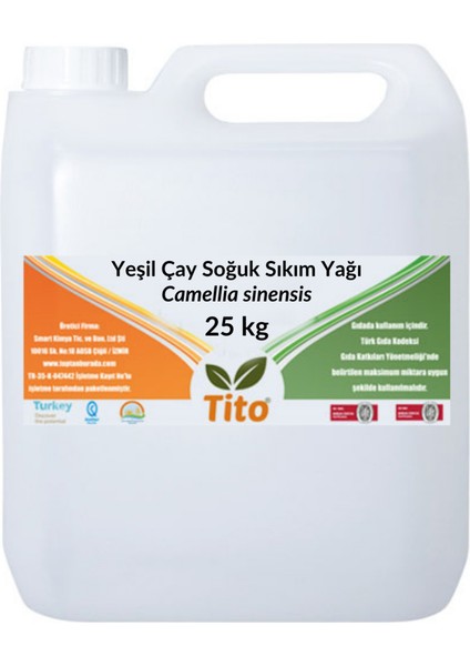 Yeşil Çay Soğuk Sıkım Yağı 25 kg