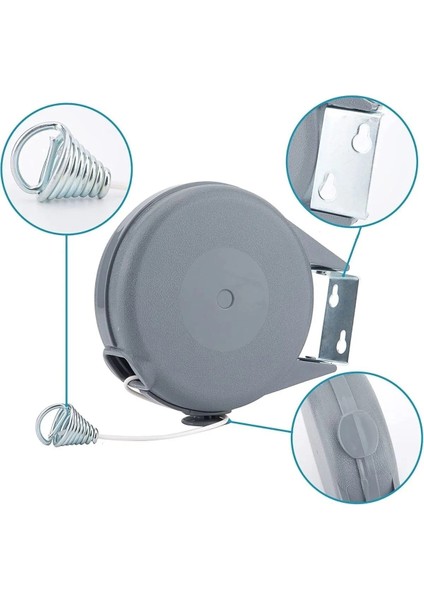 Duvara Monte Tek Ipli Yeni Nesil Çek Bırak Portatif Katlanabilen Pratik Kolay Çamaşır Ipi 4.2mt fırsatları